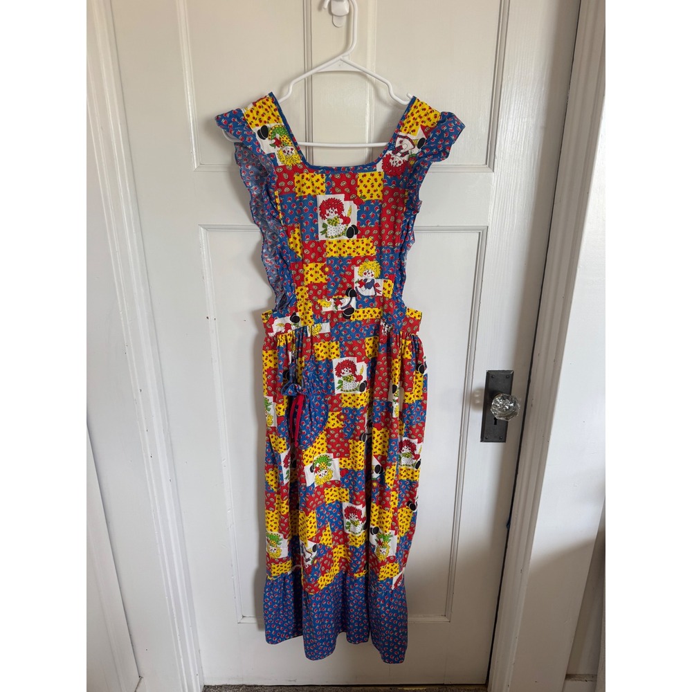 Vintage Ragdoll Patchwork print pinafore dress size small